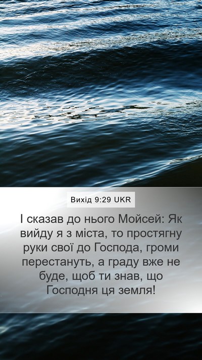 Вихід 9:29 UKR Bible Verse Image