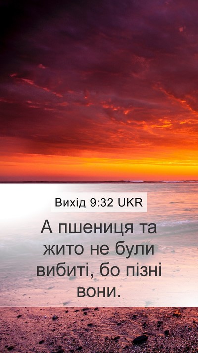 Вихід 9:32 UKR Bible Verse Image