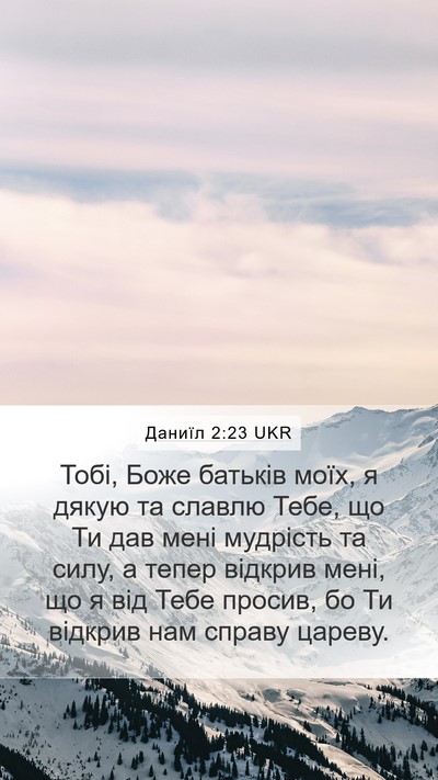 Даниїл 2:23 UKR Bible Verse Image