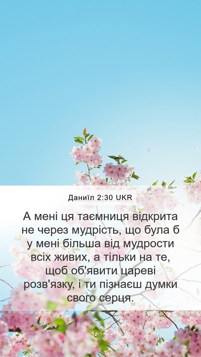 Даниїл 2:30 UKR Bible Verse Image