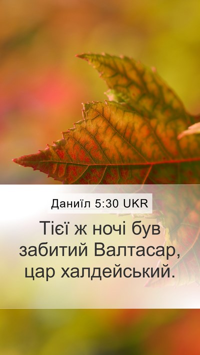 Даниїл 5:30 UKR Bible Verse Image