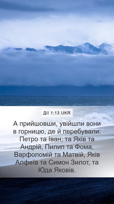 Дії 1:13 UKR Bible Verse Image