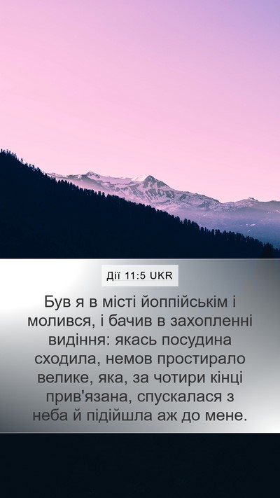 Дії 11:5 UKR Bible Verse Image