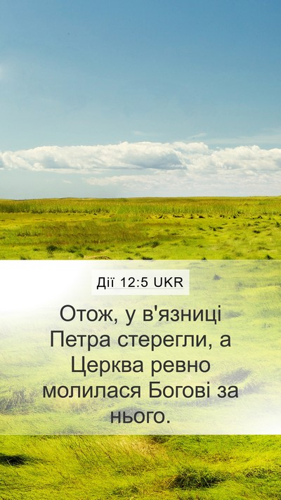 Дії 12:5 UKR Bible Verse Image