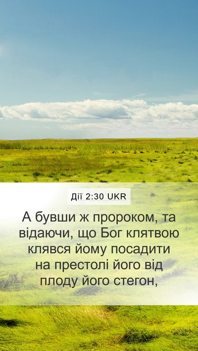 Дії 2:30 UKR Bible Verse Image