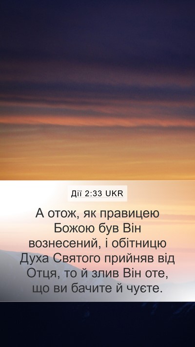 Дії 2:33 UKR Bible Verse Image