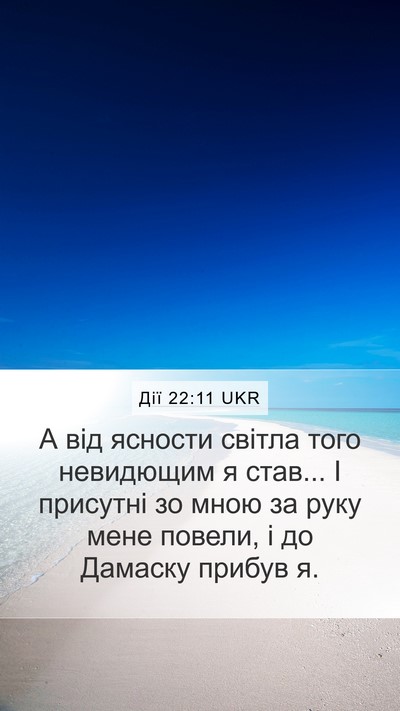 Дії 22:11 UKR Bible Verse Image