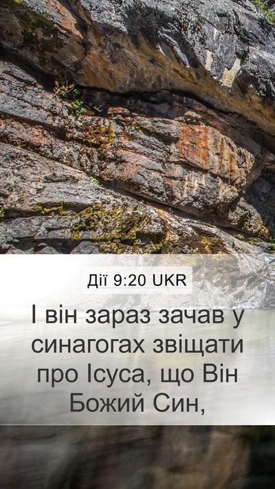 Дії 9:20 UKR Bible Verse Image