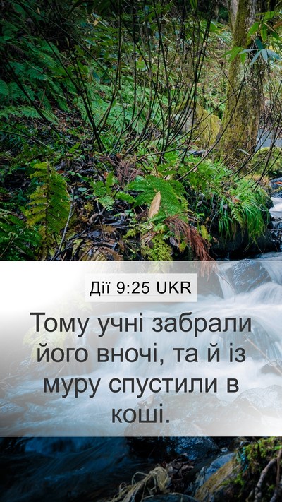 Дії 9:25 UKR Bible Verse Image