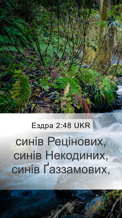 Ездра 2:48 UKR Mobile Phone Wallpaper - синів Рецінових, синів - Mobile Bible Verse Wallpaper