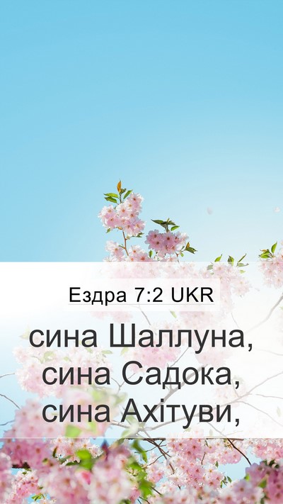 Ездра 7:2 UKR Mobile Phone Wallpaper - сина Шаллуна, сина Садока, - Mobile Bible Verse Wallpaper