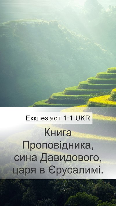 Екклезіяст 1:1 UKR Bible Verse Image