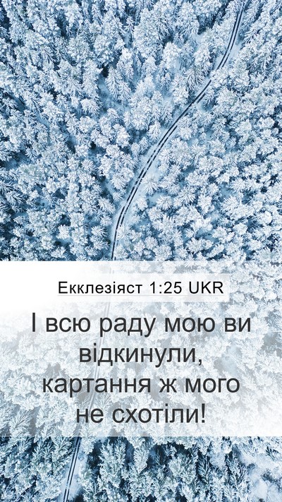 Екклезіяст 1:25 UKR Bible Verse Image