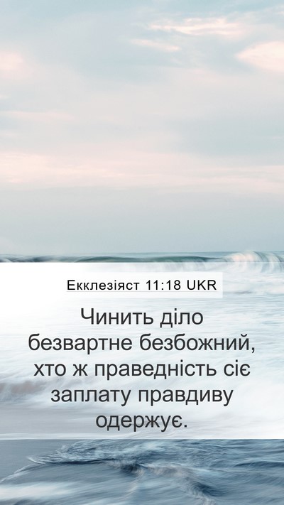 Екклезіяст 11:18 UKR Bible Verse Image
