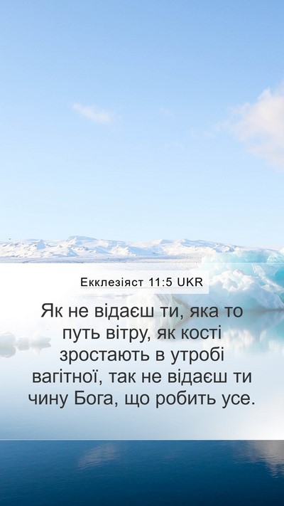 Екклезіяст 11:5 UKR Bible Verse Image