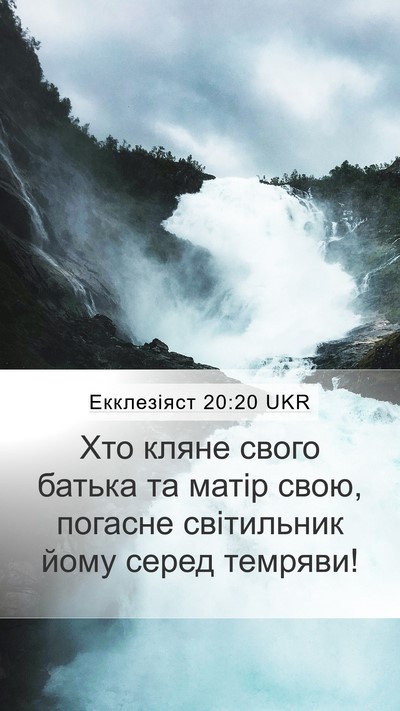 Екклезіяст 20:20 UKR Bible Verse Image