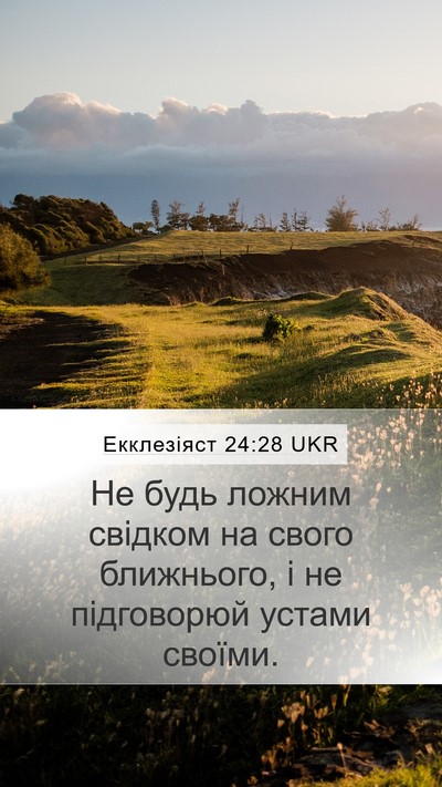 Екклезіяст 24:28 UKR Bible Verse Image
