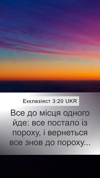 Екклезіяст 3:20 UKR Bible Verse Image