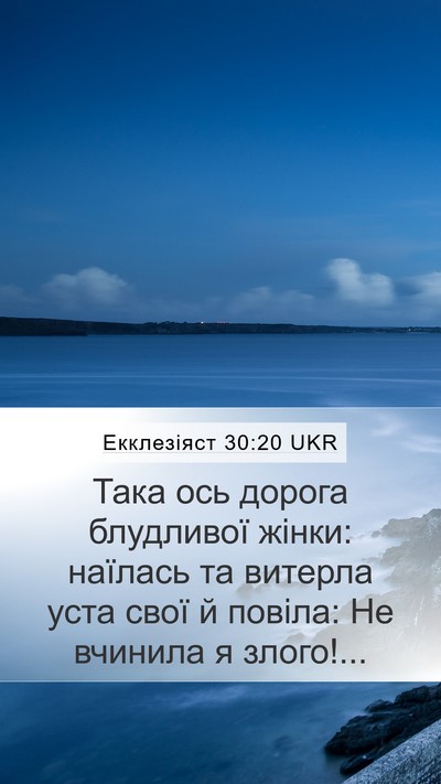 Екклезіяст 30:20 UKR Bible Verse Image