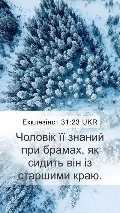 Екклезіяст 31:23 UKR Bible Verse Image