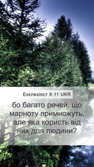 Екклезіяст 6:11 UKR Bible Verse Image