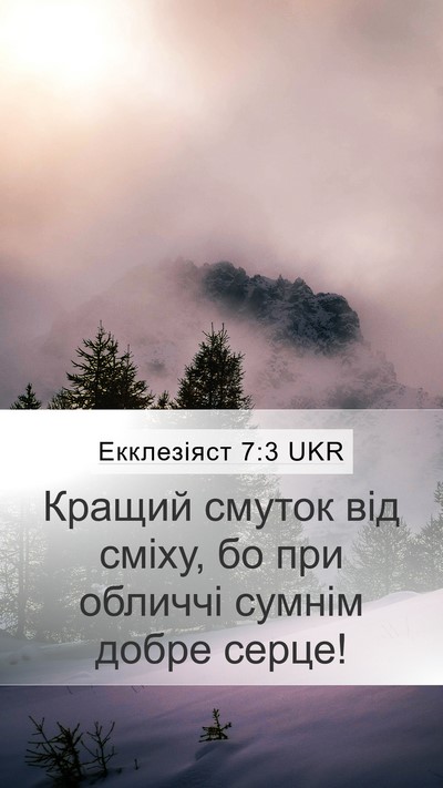 Екклезіяст 7:3 UKR Bible Verse Image