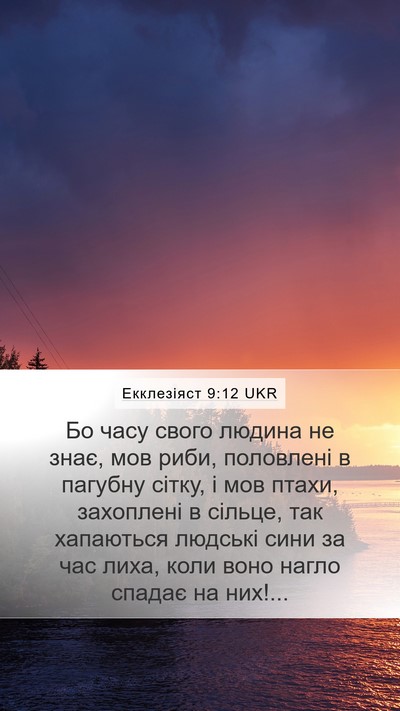 Екклезіяст 9:12 UKR Bible Verse Image