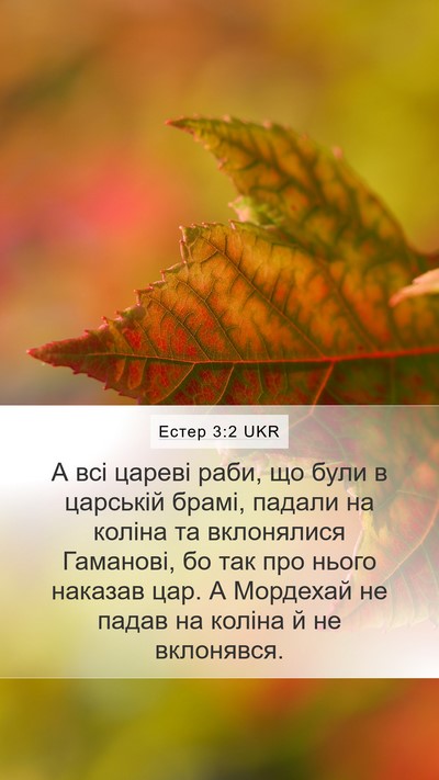 Естер 3:2 UKR Bible Verse Image