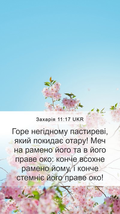 Захарія 11:17 UKR Bible Verse Image