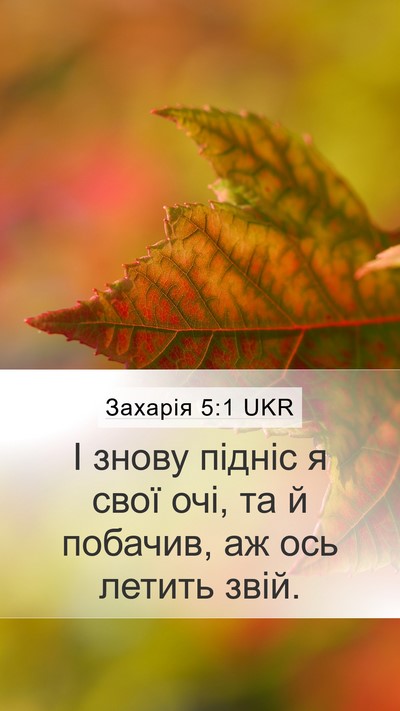 Захарія 5:1 UKR Bible Verse Image