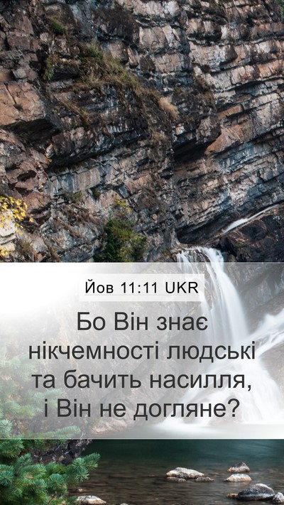 Йов 11:11 UKR Bible Verse Image
