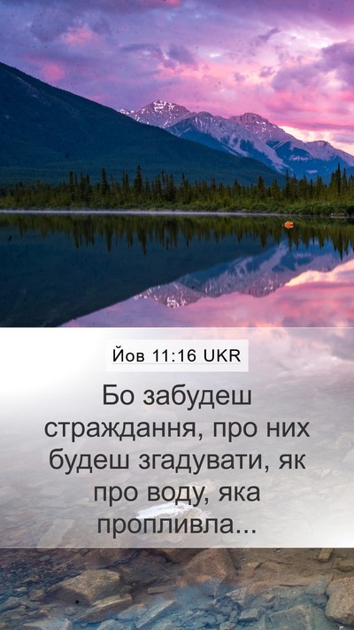 Йов 11:16 UKR Mobile Phone Wallpaper - Бо забудеш страждання, про - Mobile Bible Verse Wallpaper