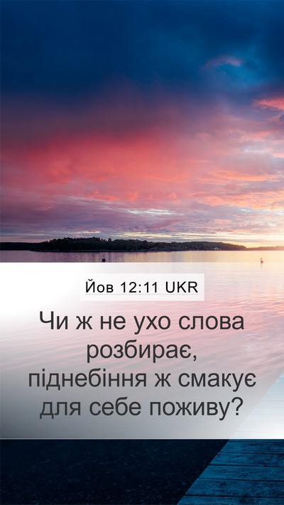 Йов 12:11 UKR Bible Verse Image
