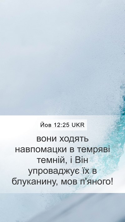 Йов 12:25 UKR Bible Verse Image