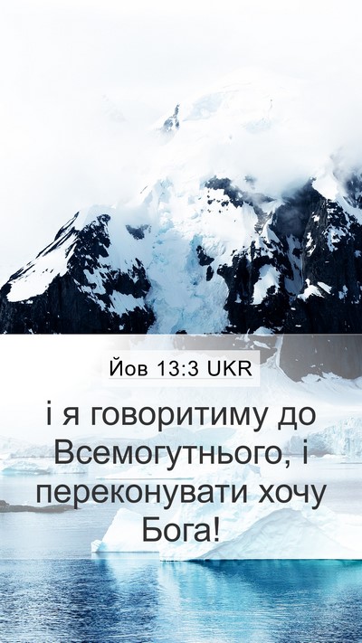Йов 13:3 UKR Bible Verse Image