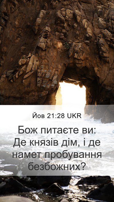Йов 21:28 UKR Bible Verse Image