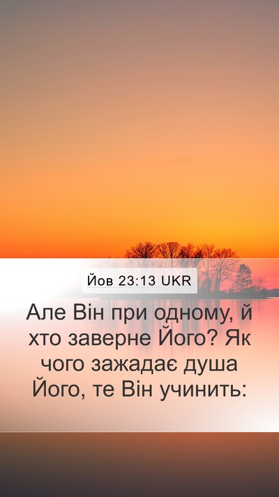 Йов 23:13 UKR Bible Verse Image