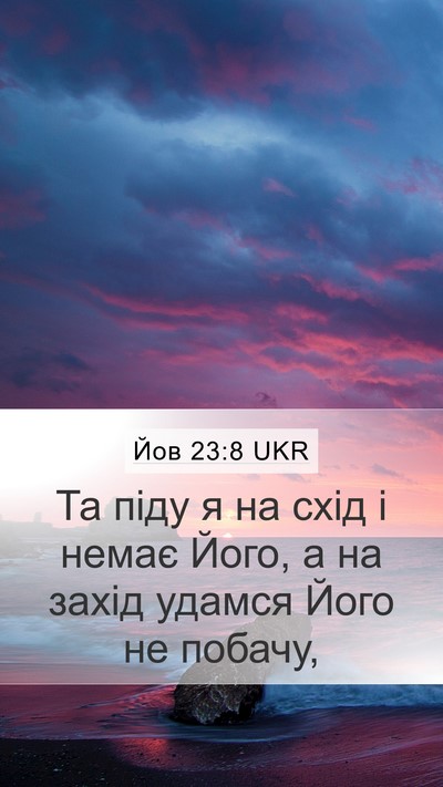 Йов 23:8 UKR Bible Verse Image