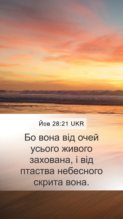 Йов 28:21 UKR Bible Verse Image