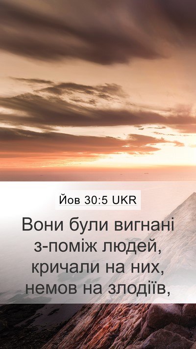 Йов 30:5 UKR Bible Verse Image