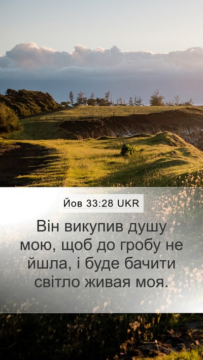 Йов 33:28 UKR Bible Verse Image