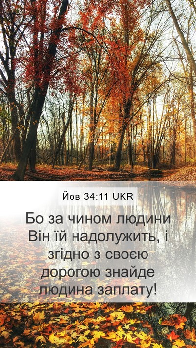 Йов 34:11 UKR Bible Verse Image