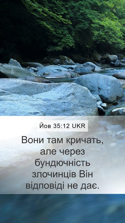 Йов 35:12 UKR Bible Verse Image