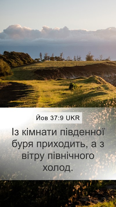 Йов 37:9 UKR Bible Verse Image