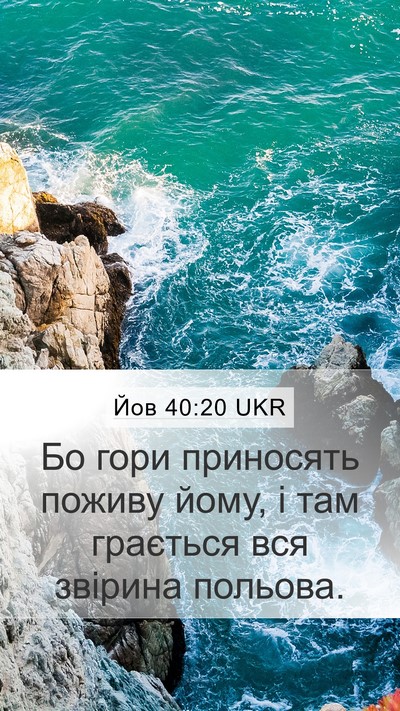Йов 40:20 UKR Bible Verse Image