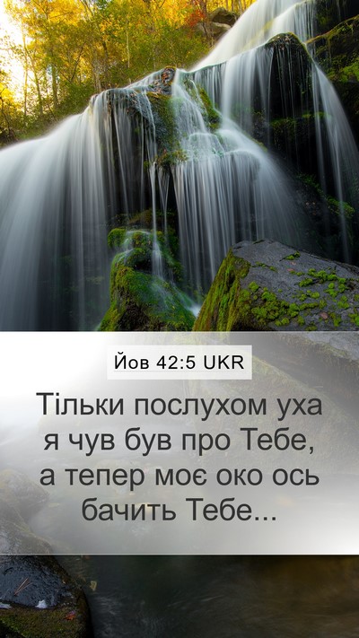 Йов 42:5 UKR Bible Verse Image