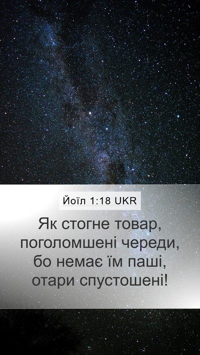 Йоїл 1:18 UKR Bible Verse Image