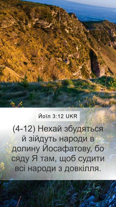 Йоїл 3:12 UKR Bible Verse Image