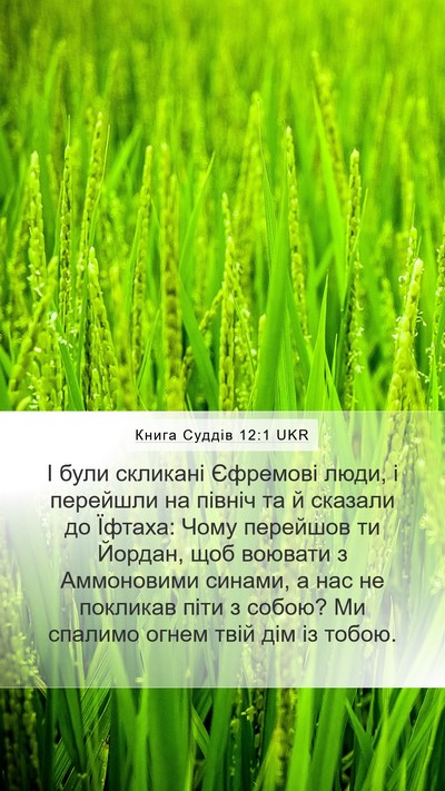 Книга Суддів 12:1 UKR Bible Verse Image