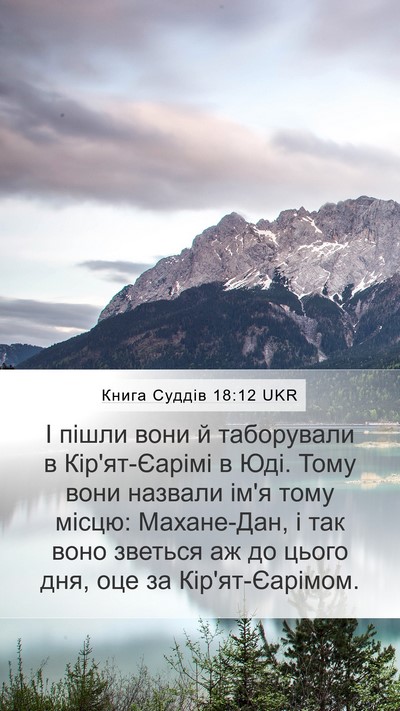 Книга Суддів 18:12 UKR Bible Verse Image